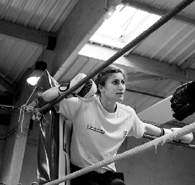 Farida El Hadrati à l'entrainement, photo de Natacha Sibellas